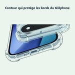 Contour qui protège les bords – Coque Pour iPhone 17 Air Silicone Transparente Angles Renforcés