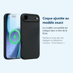 Accessoire ajusté au modèle exact – Coque Pour iPhone 17 Air Silicone Noir + Verre Trempé