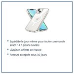Expédition le jour même, livraison offerte, retours sous 30 jours – Coque Silicone Transparente Compatible Magsafe Pour iPhon