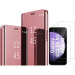 case-flip-rose-verres-trempes-x2-pour-samsung-s23-fe-little-boutik