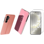 coque-flip-miroirr-rose-glass-pour-samsung-s24-little-boutik