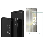case-flip-noir-verres-trempes-x2-pour-samsung-s24-little-boutik