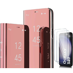 coque-rabat-miroir-rose-glass-x2-pour-samsung-s23-little-boutik