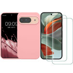 case-silicone-rose-vitre-de-protection-x2-pour-pixel-9-pro-little-boutik