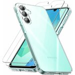 coque-silicone-transparente-verres-trempes-x2-pour -samsung-a16-little-boutik