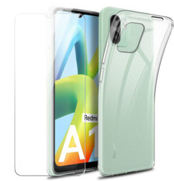 Coque Silicone + Verre Trempé Pour Xiaomi Redmi 10A - Pack Accessoires Neuf