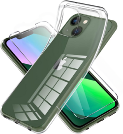 Coque Silicone Transparente Pour IPhone 13 Avec Verre Trempé - Pack Complet Little Boutik
