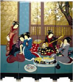 paravents-geisha-la-musicienne-16348