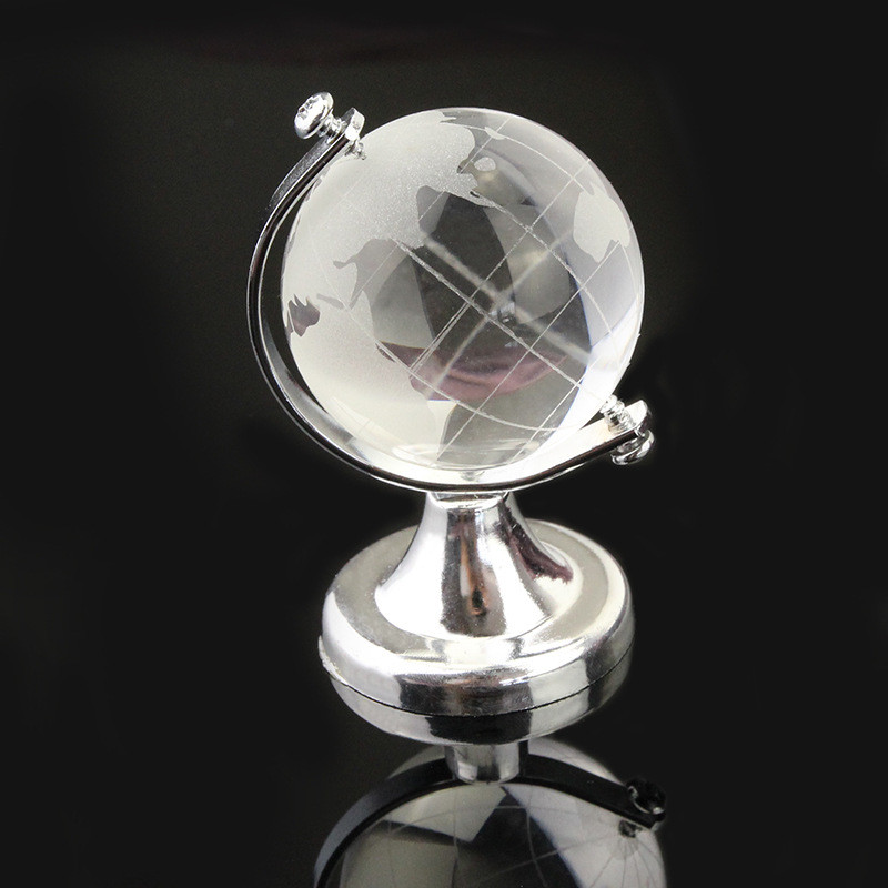 2.Globe terrestre cristal