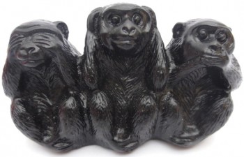 3 singes sagesse noir