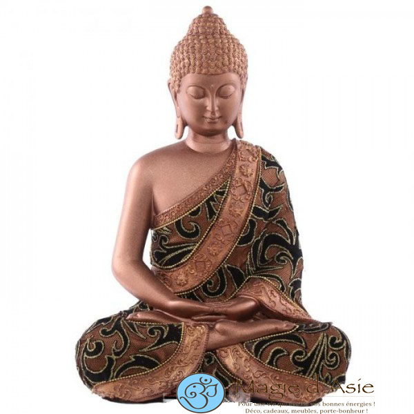 bouddha-thai-assis-effet-tissu-dore-large