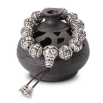 2.Bracelet porte bonheur Mala en argent tibet - Copie