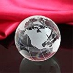 3.Globe cristal terrestre feng shui