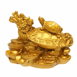 2.Or-Feng-Shui-Dragon-Tortue-Tortue-richesse-carriere