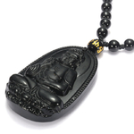 Obsidienne-Amitabha-Bouddha-Amulette-Pendentif-Avec-Perles-Collier-protection-feng-shui-2018