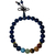 Véritable Bracelet Mala Lapis Lazuli + 7 chakas