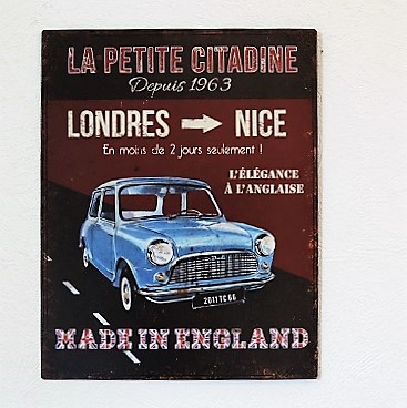 Plaque métal Austin Mini