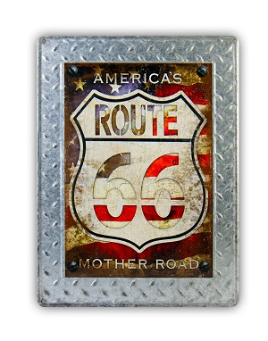 Plaque rétro Route 66 Mother Road