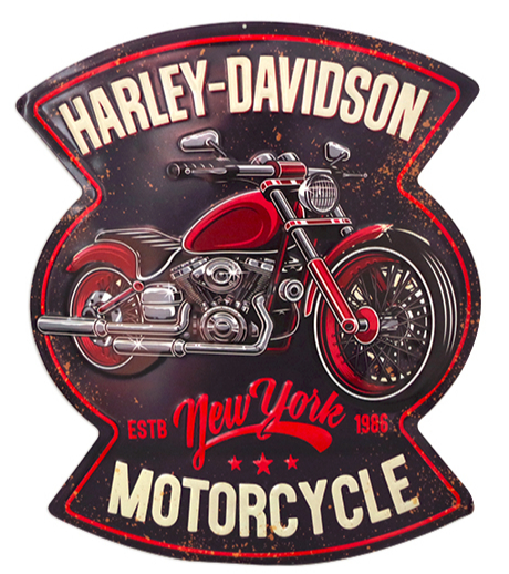 Plaque vintage Harley Davidson New-York