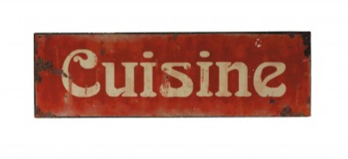 plaque-publicitaire-cuisine-rouge-antique