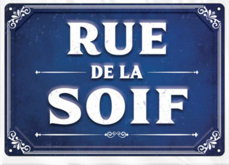 Plaque métal rue de la soif