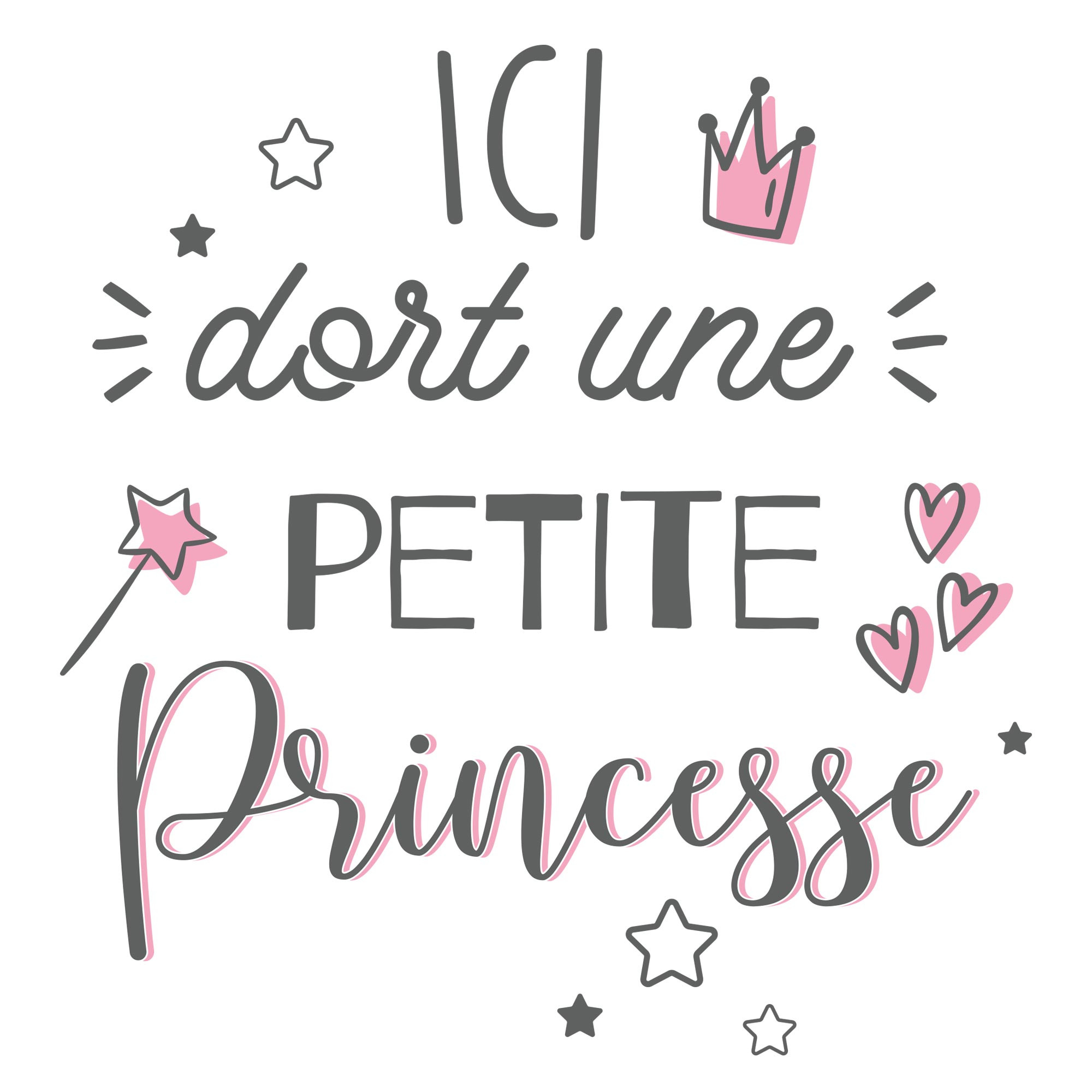 sticker ici dort une princesse 2