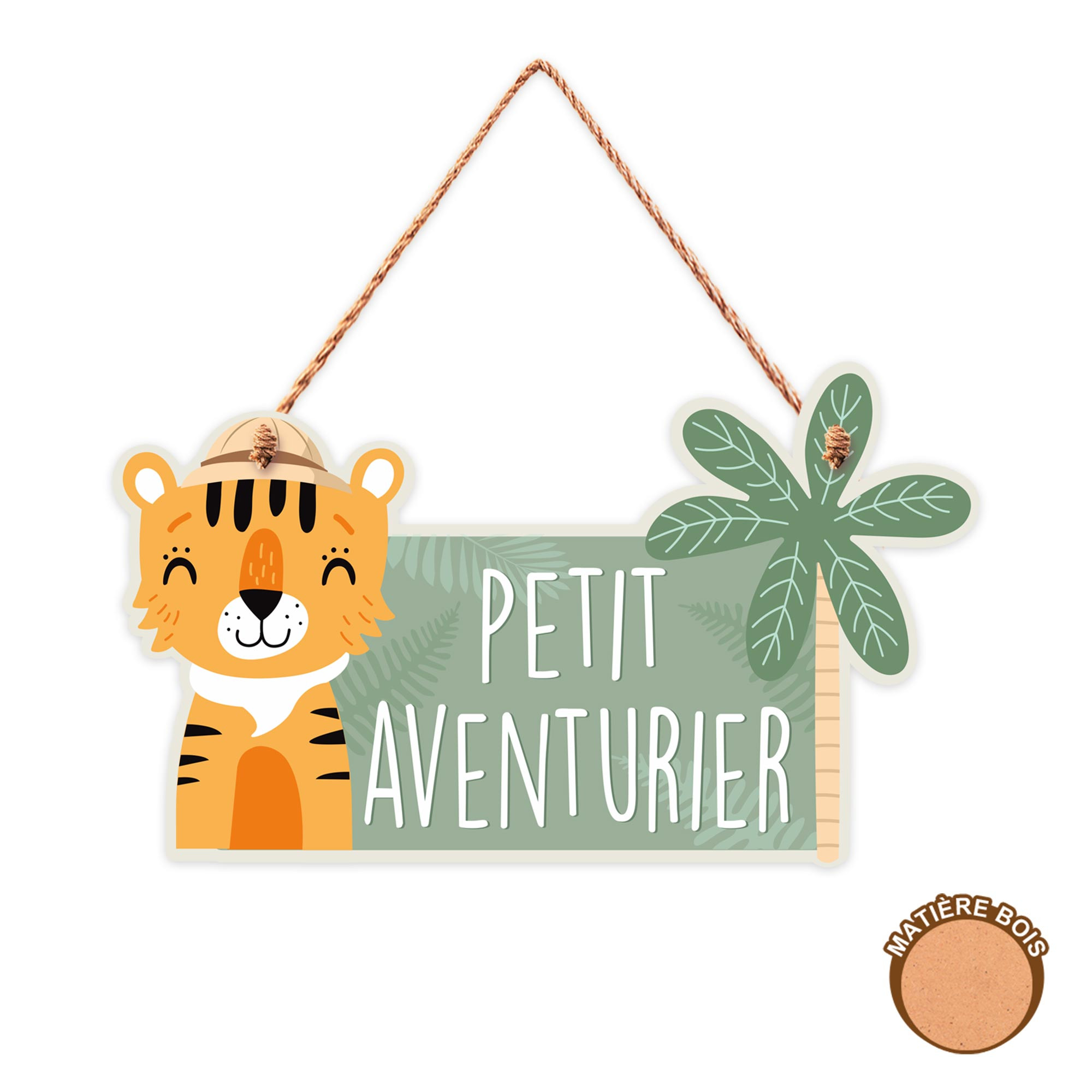 plaque bois petit aventurier