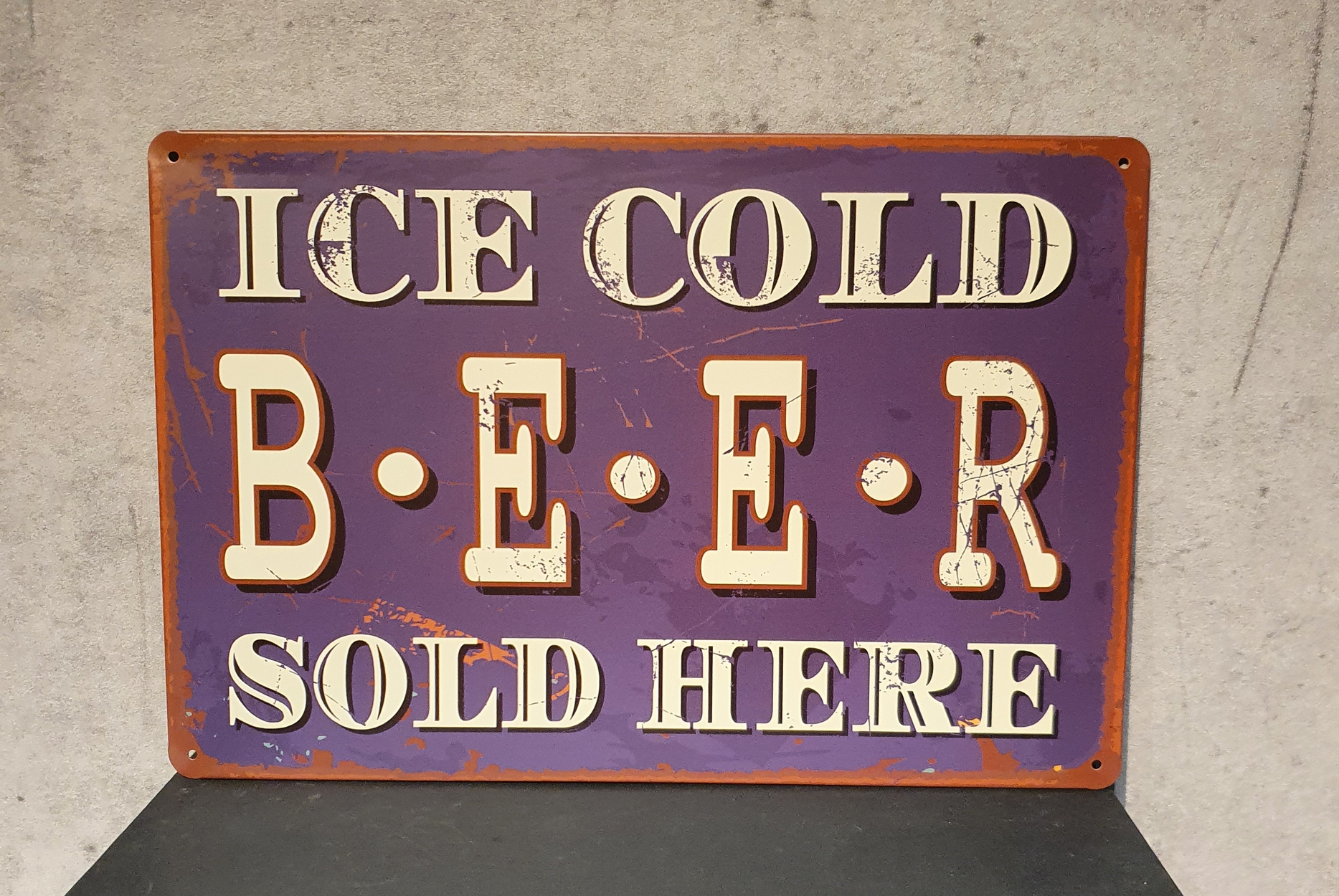 Plaque métal ice cold beer