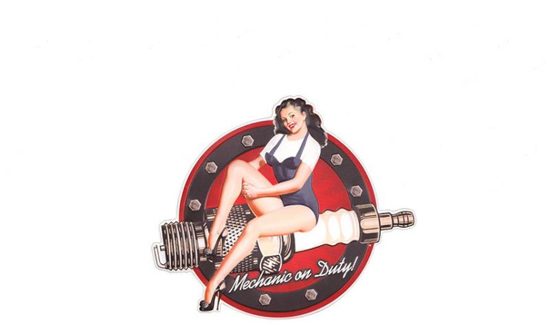 Plaque métal pin up bougie