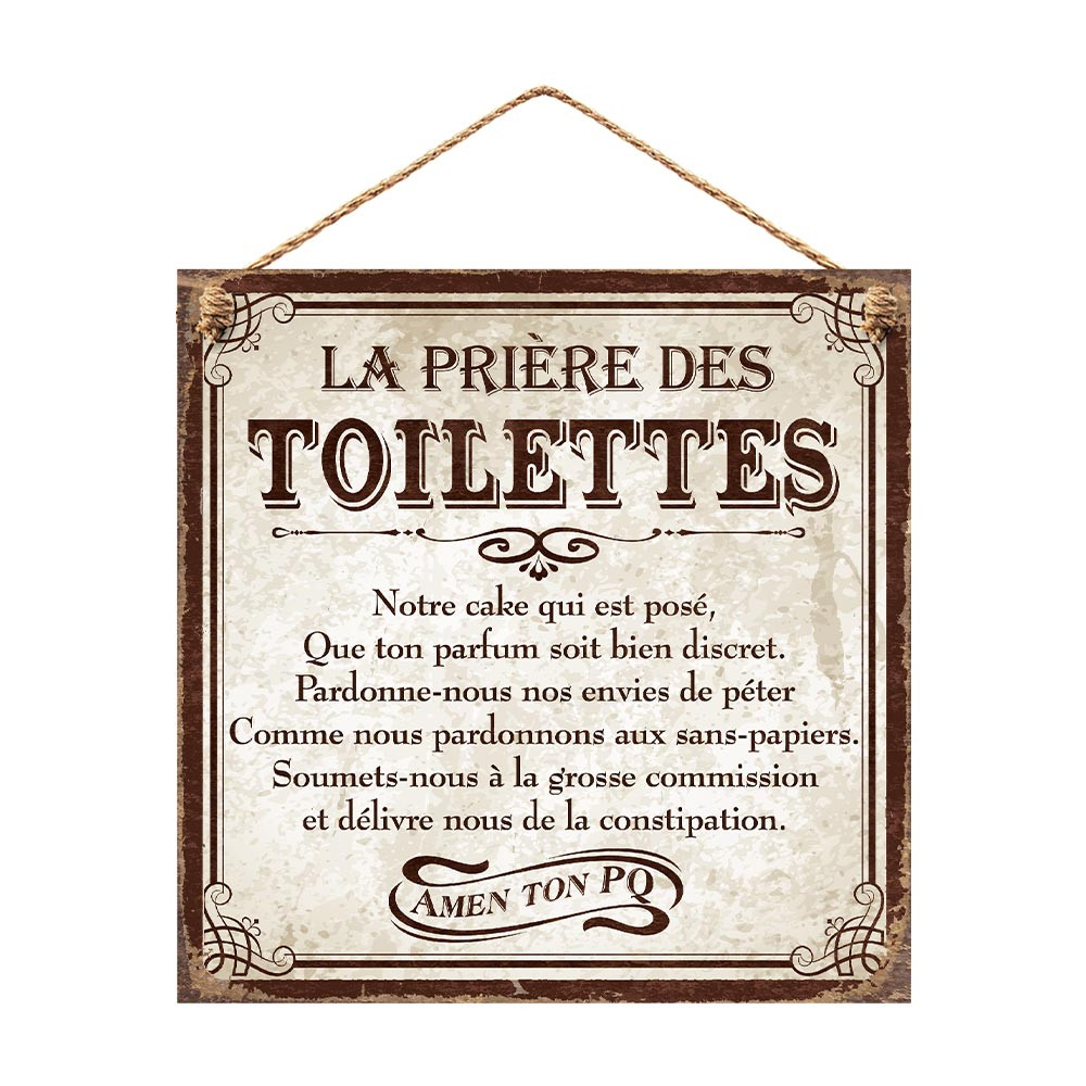 Plaque humoristique pour BAR - Signalétique Toilette - Texte Drôle