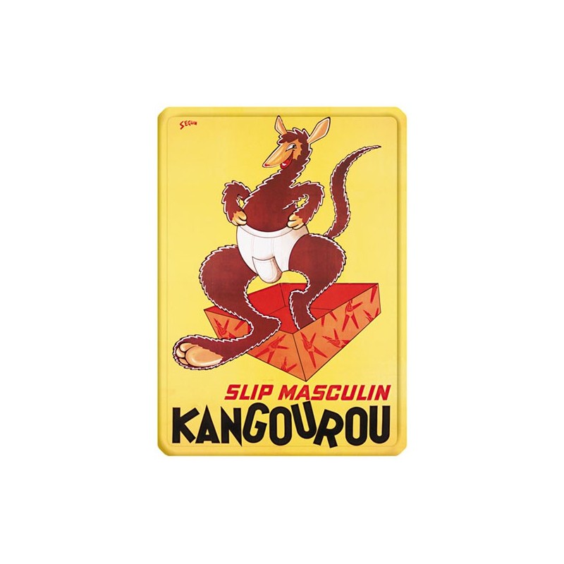 Plaque publicitaire slip kangourou