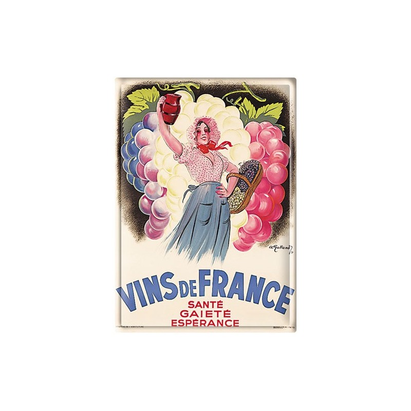 Plaque déco vins de France