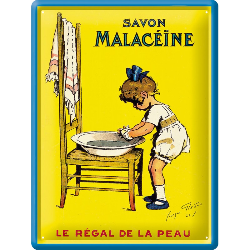 Plaque vintage savon Malaceine - grand modèle