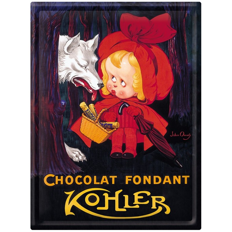 Plaque vintage chocolat Kolher - grand modèle