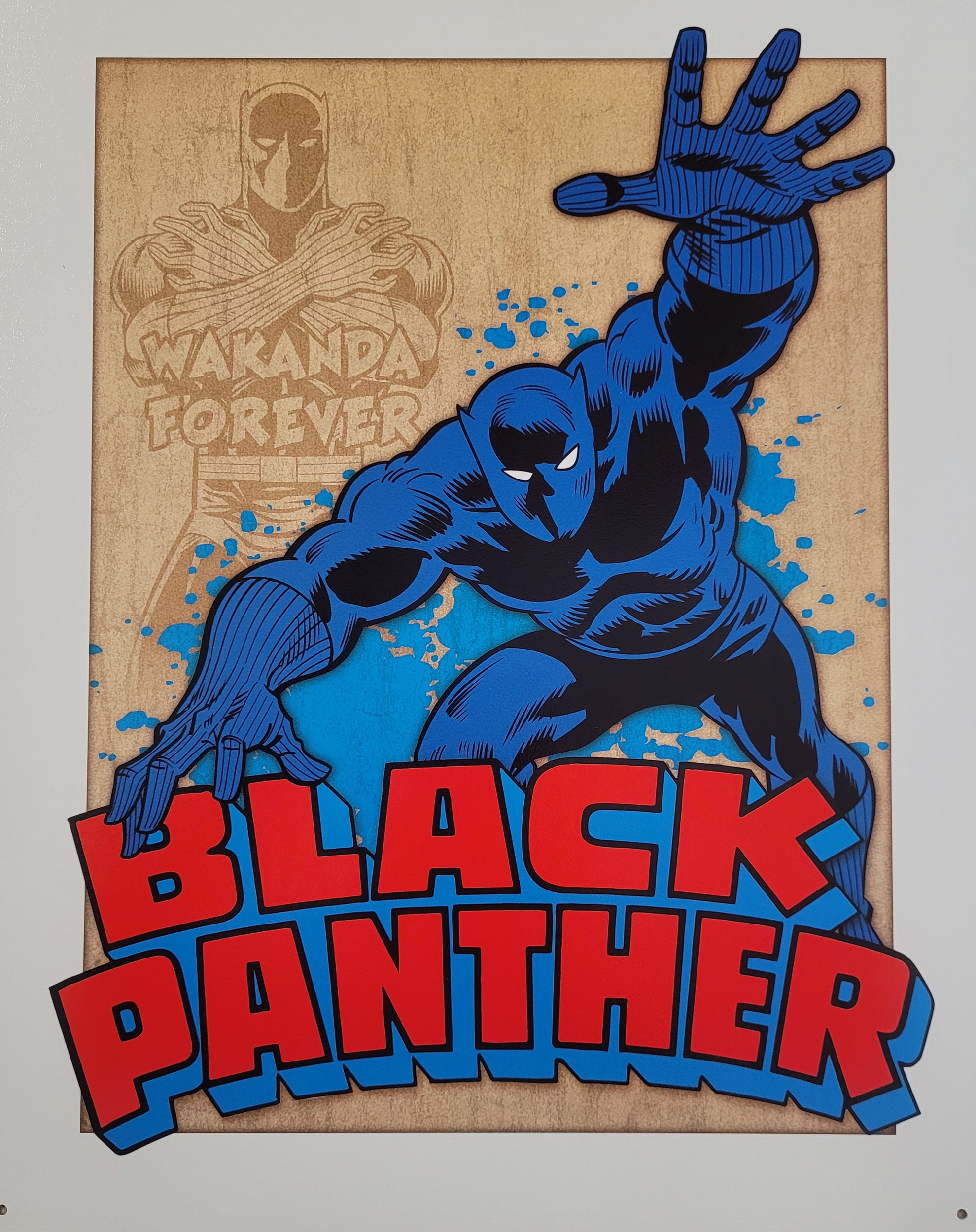 Plaque métal black panther