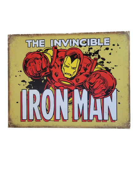 Plaque vintage Iron Man