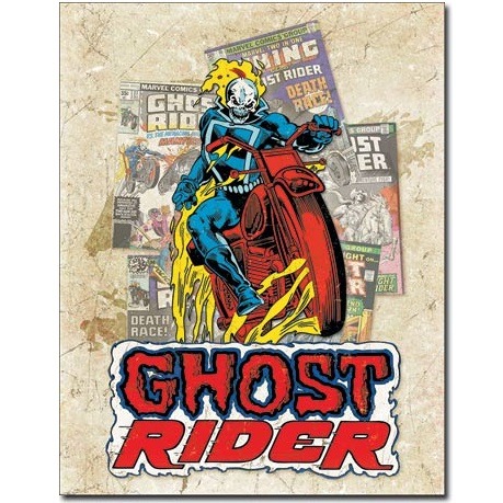 Plaque métal vintage Ghost Rider