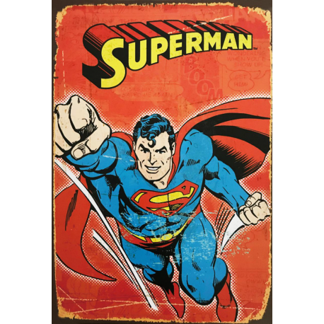 Plaque métal vintage SUPERMAN