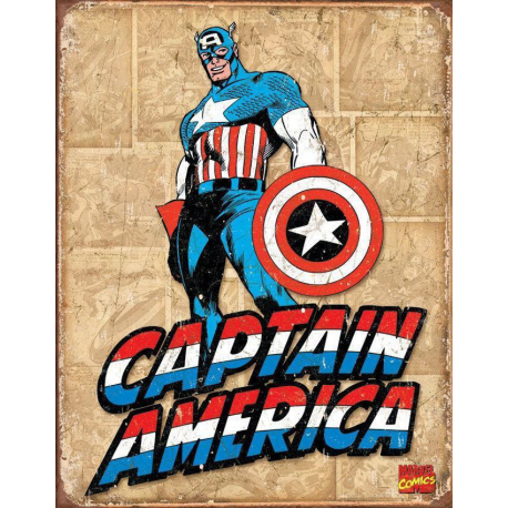 Plaque métal Captain América