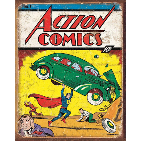 Plaque métal ACTION COMICS