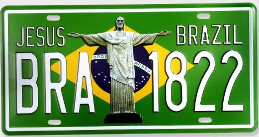 Plaque d immatriculation en métal Brazil