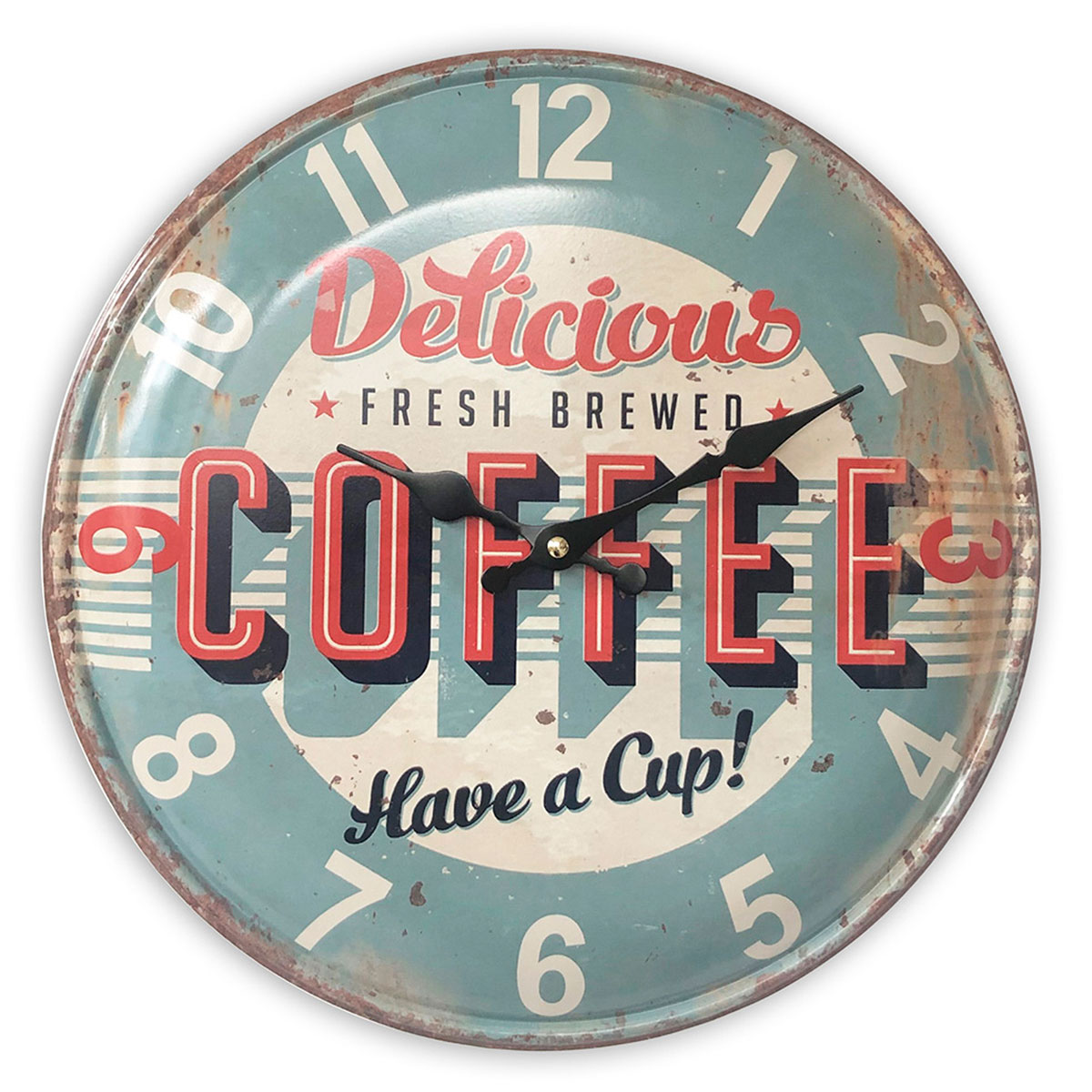 Horloge métal Delicious Coffee