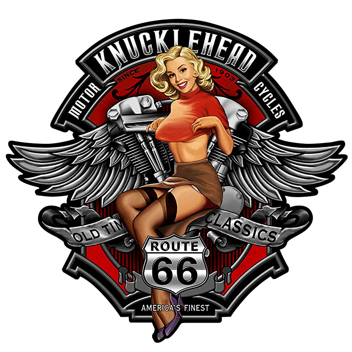 Plaque pin up knucklehead