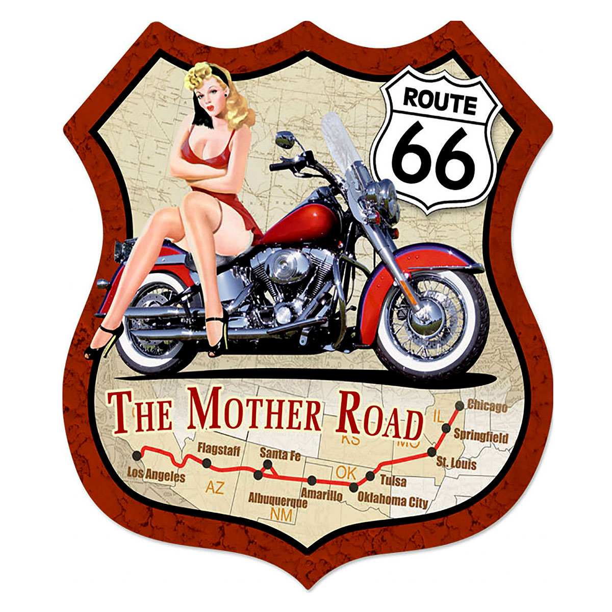 Ecusson pin up mother road