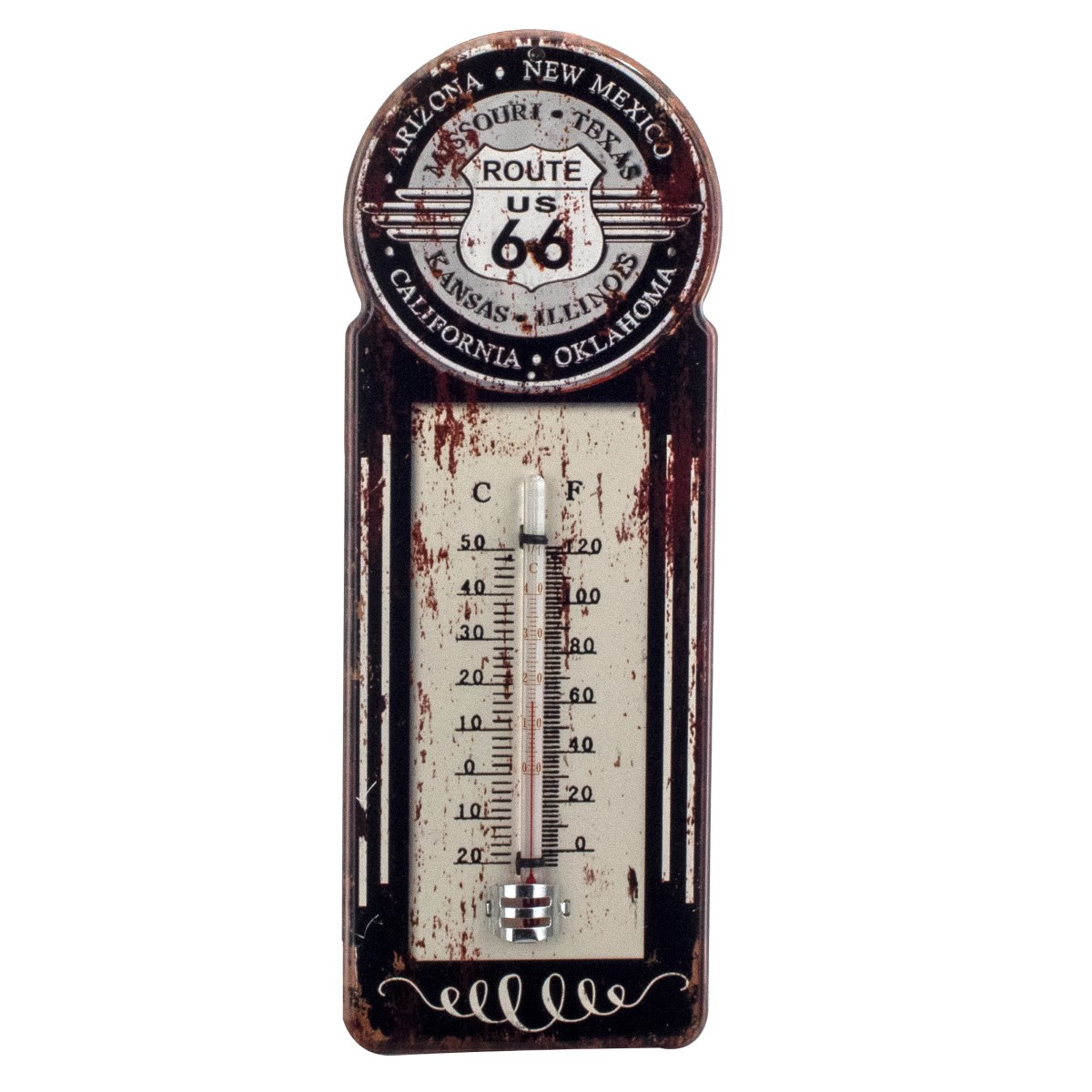 Thermomètre vintage Route 66 Chicago - Los Angeles