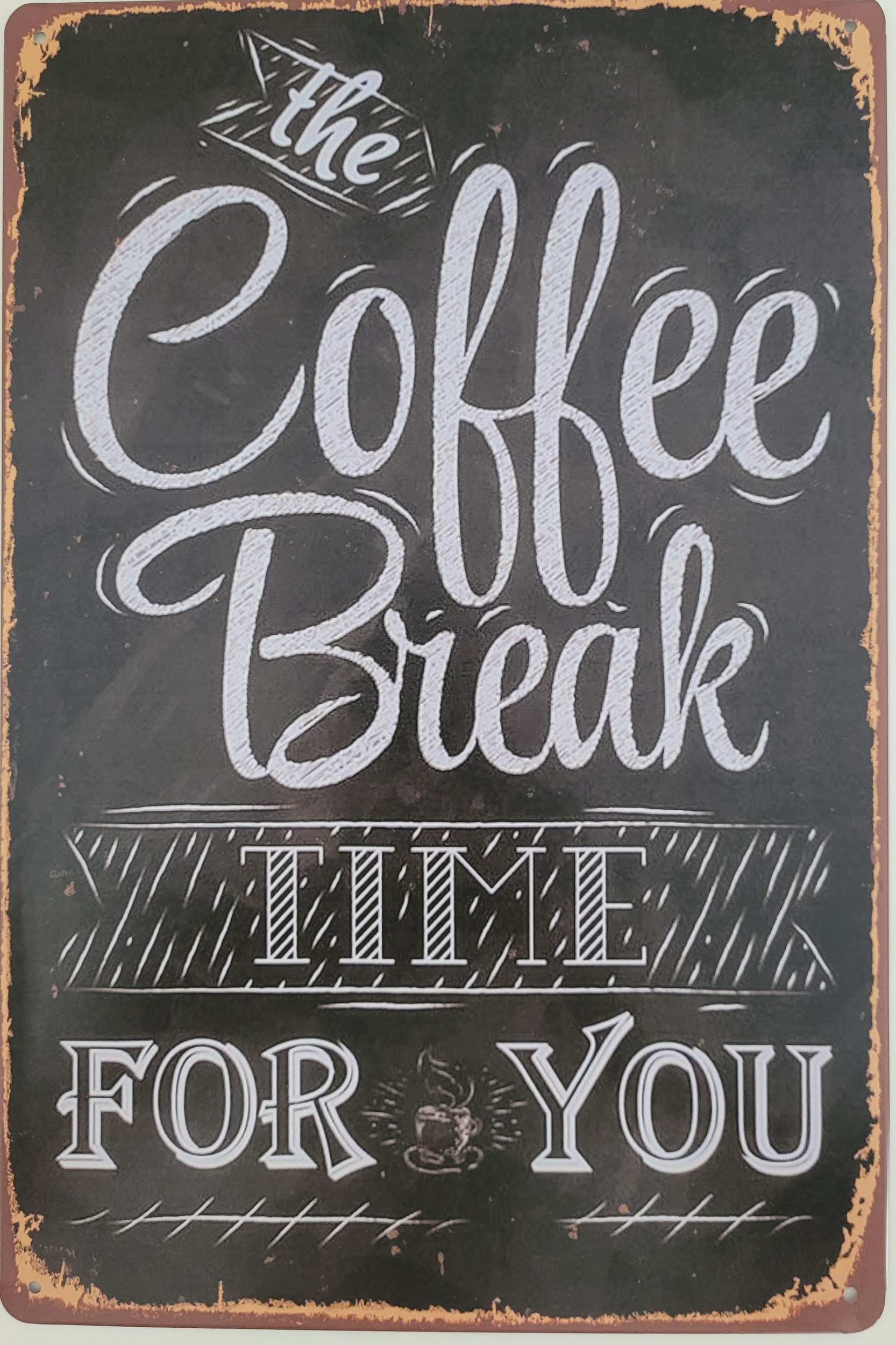 Plaque métal Coffee break