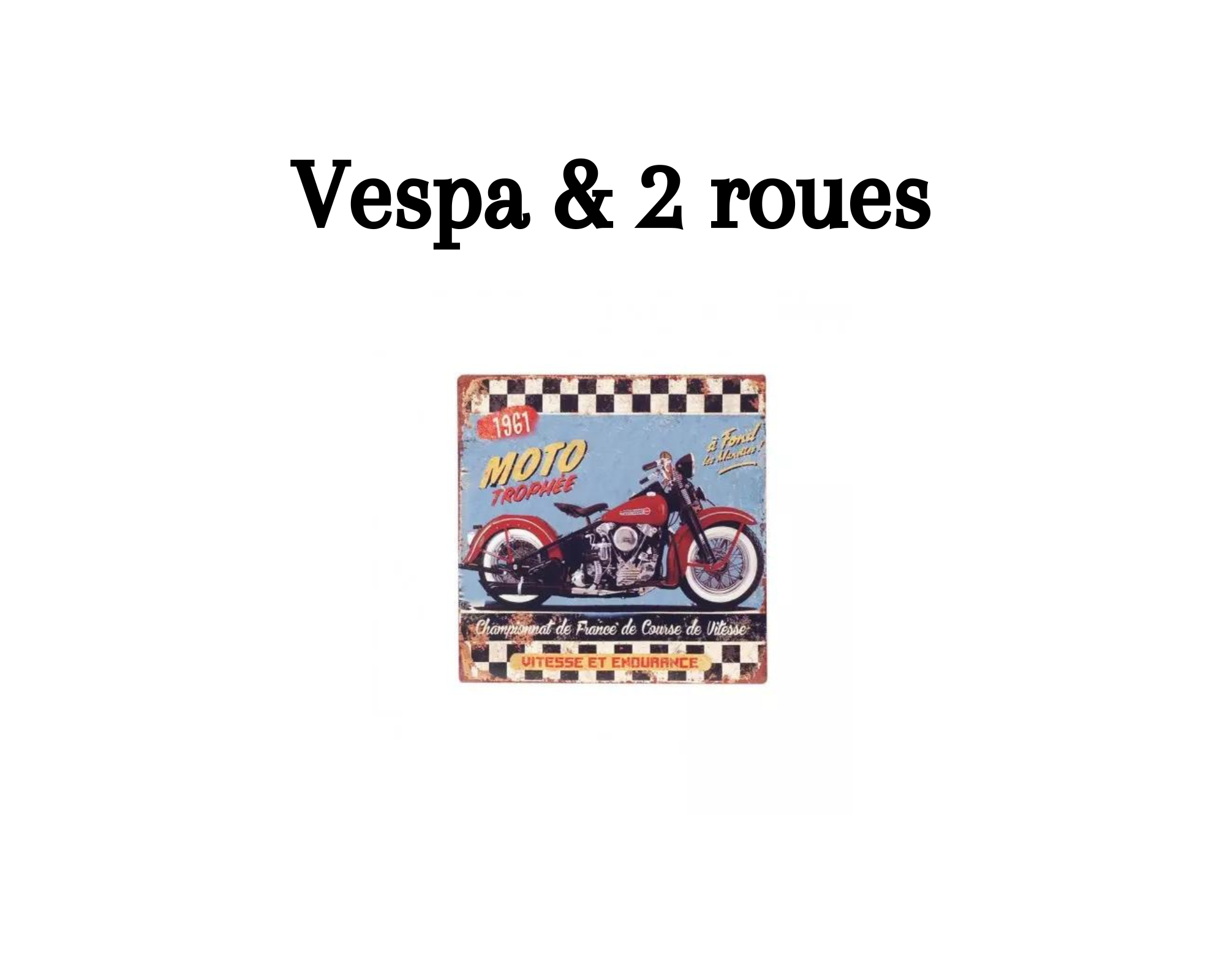 Plaque métal vintage Terrot moto course Décoration Déco