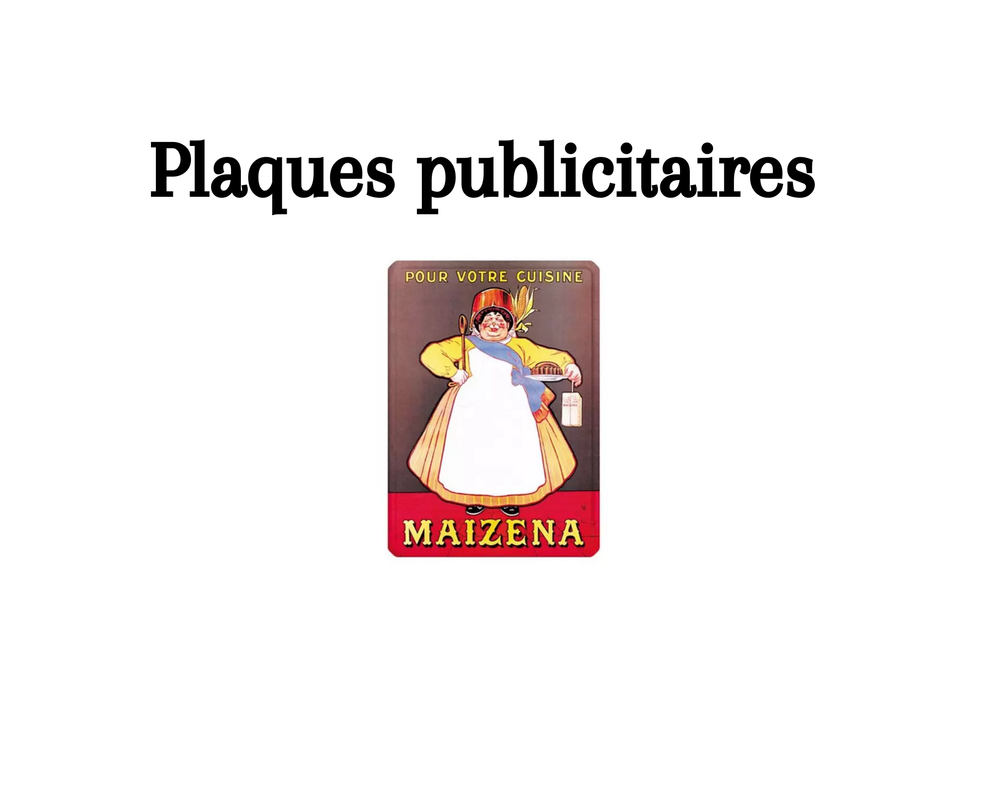 plaques publicitaires