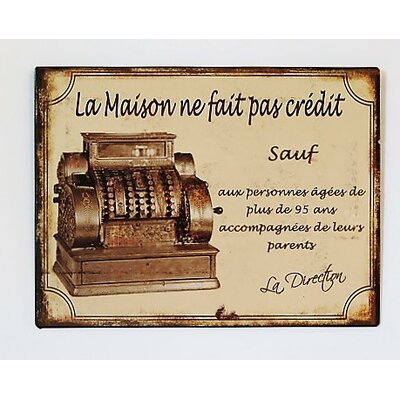Plaque Métal Vintage La Petite Maison Dans La Prairie - 30 X 20 Cm - Déco Murale Neuf