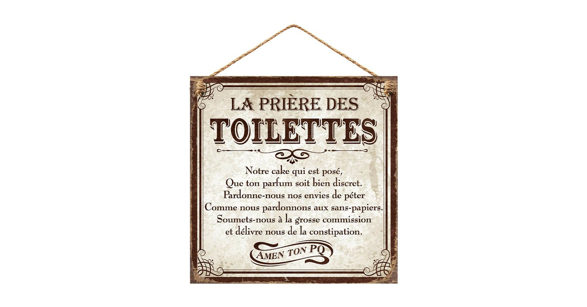 Plaque Signalétique Toilettes Lettrage Sanguin Porcelaine De LIMOGES